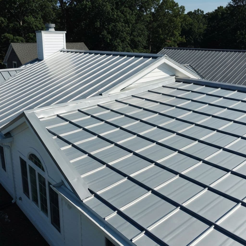 Standing seam metal roof installed on a home in Cleveland, Ohio