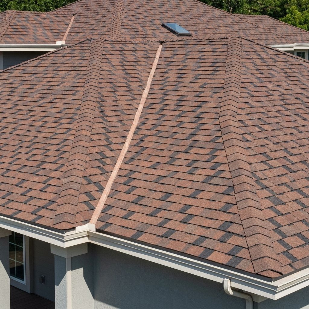 After: Completed roof replacement showing beautiful architectural shingles and expert craftsmanship