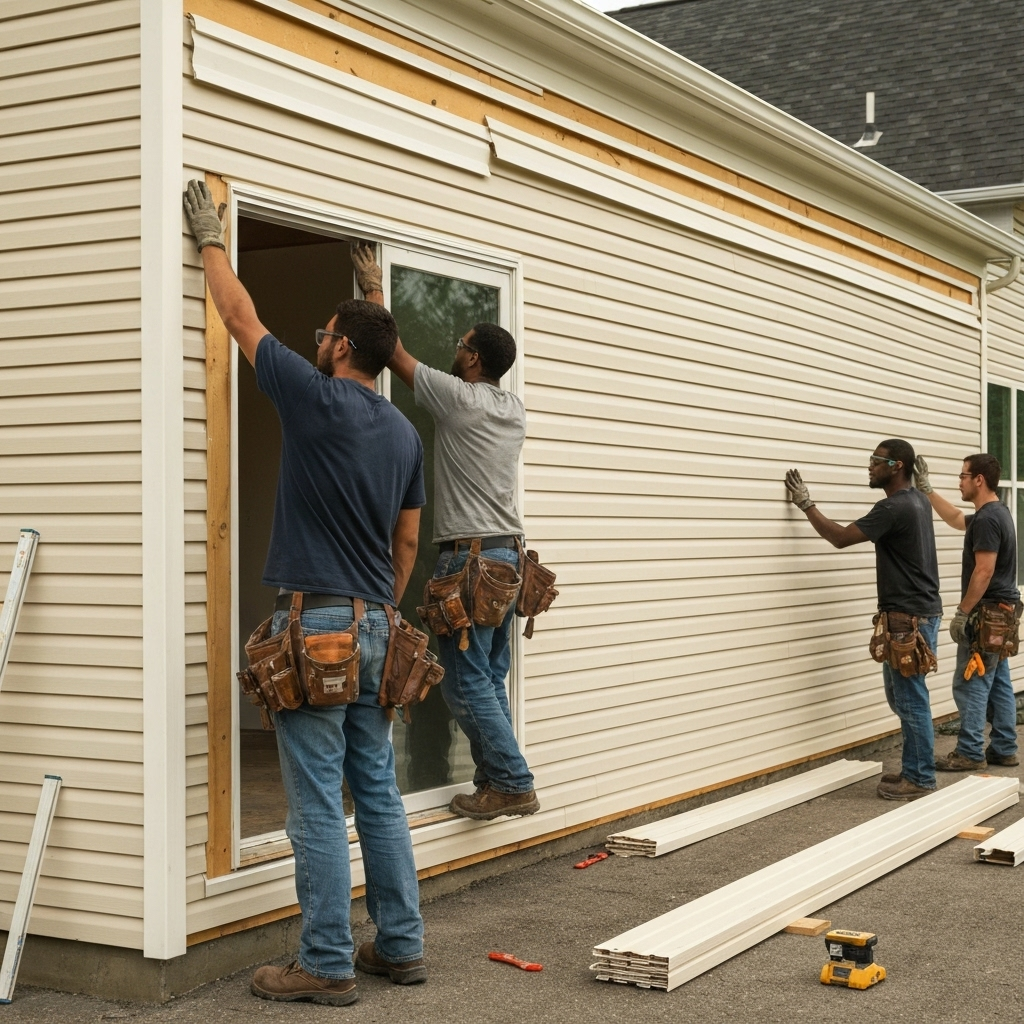 Professional vinyl siding installation by YICN